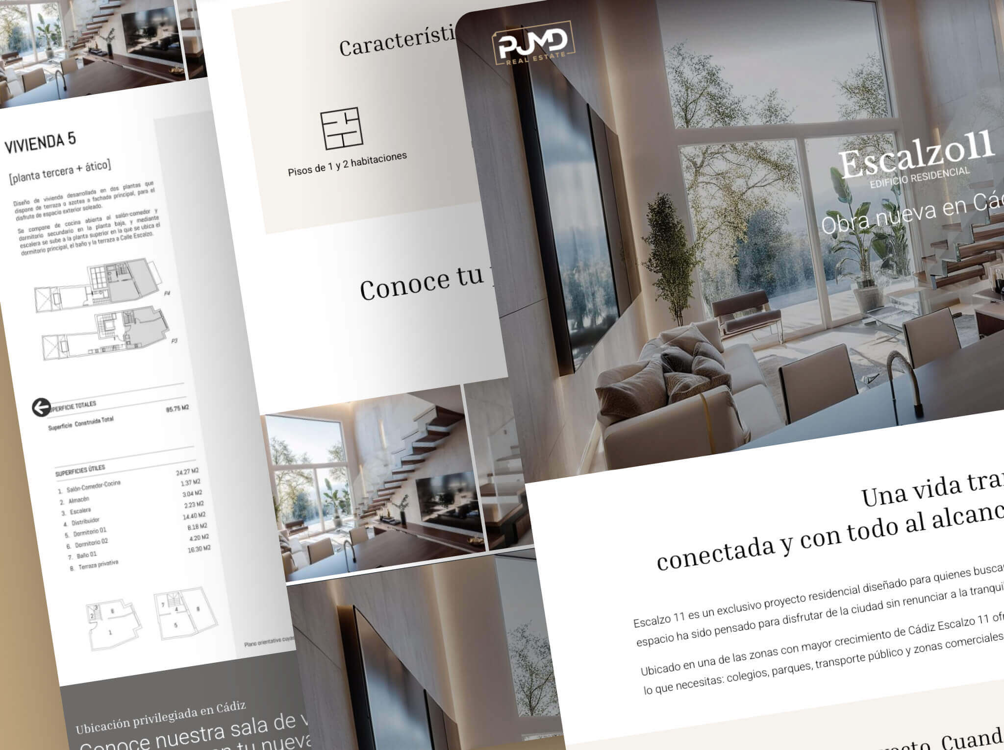 PJMD Real State, Diseño web de Sebastián Morales